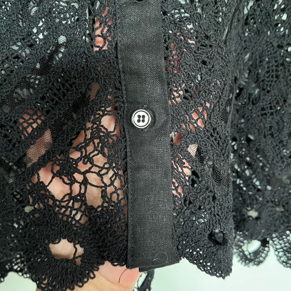 Zara black lace blouse. Size S - Picture 5 of 8